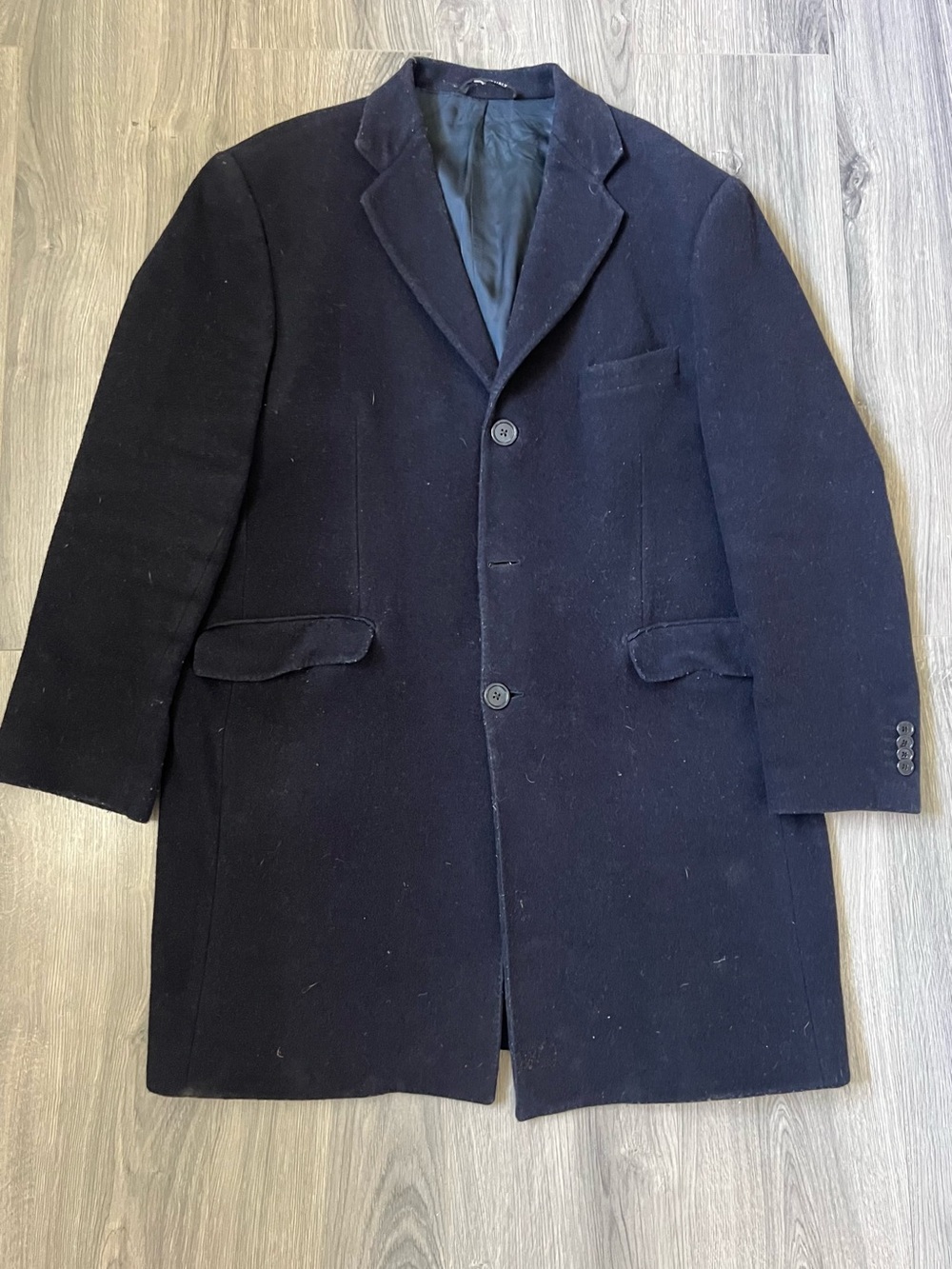 Yves Saint Laurent Black Wool Overcoat US 44/IT 54